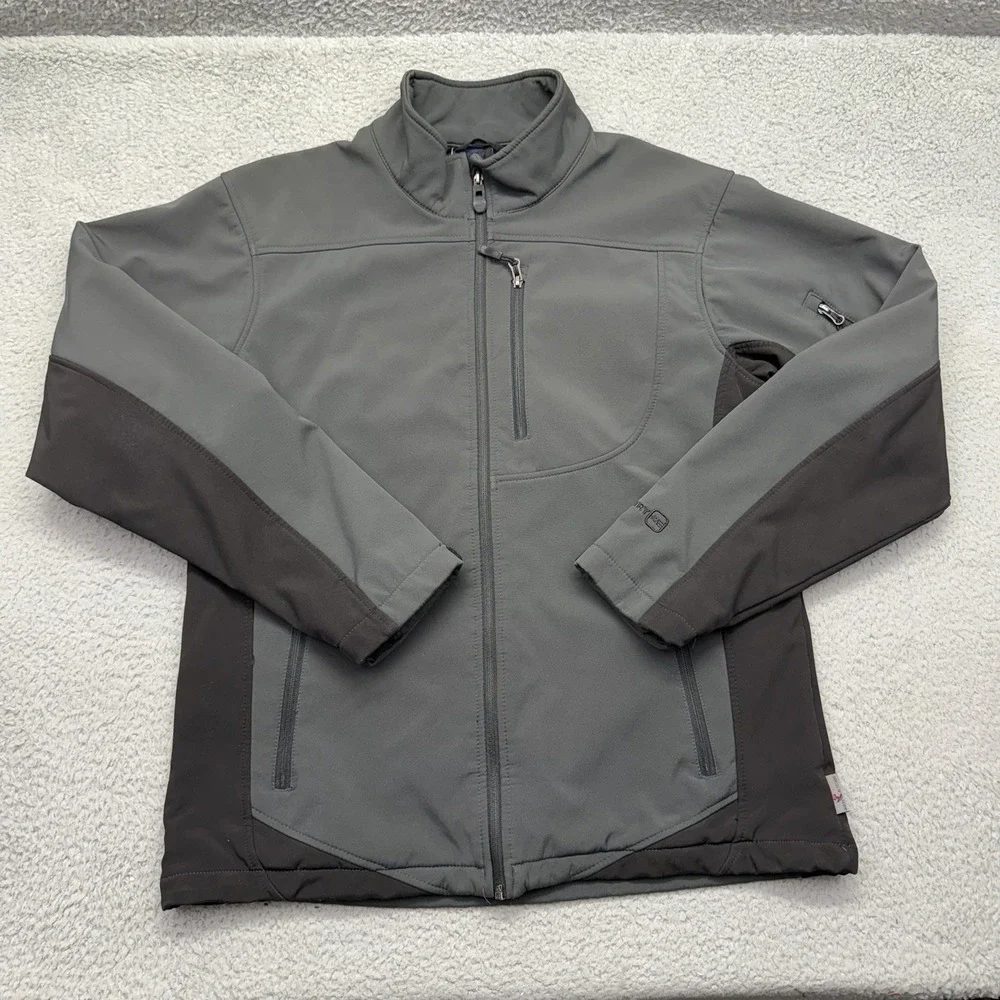 Free Country FCXtreme Mens Medium Black White Fleece Lined Full Zip Jacket